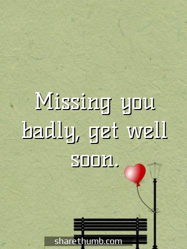 sending well wishes for recovery
